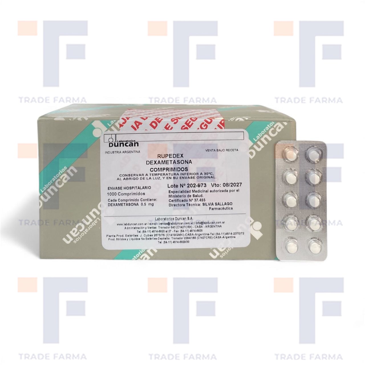 Dexametasona 0,5 Mg, Comprimido - Rupedex - (H-10-1000)