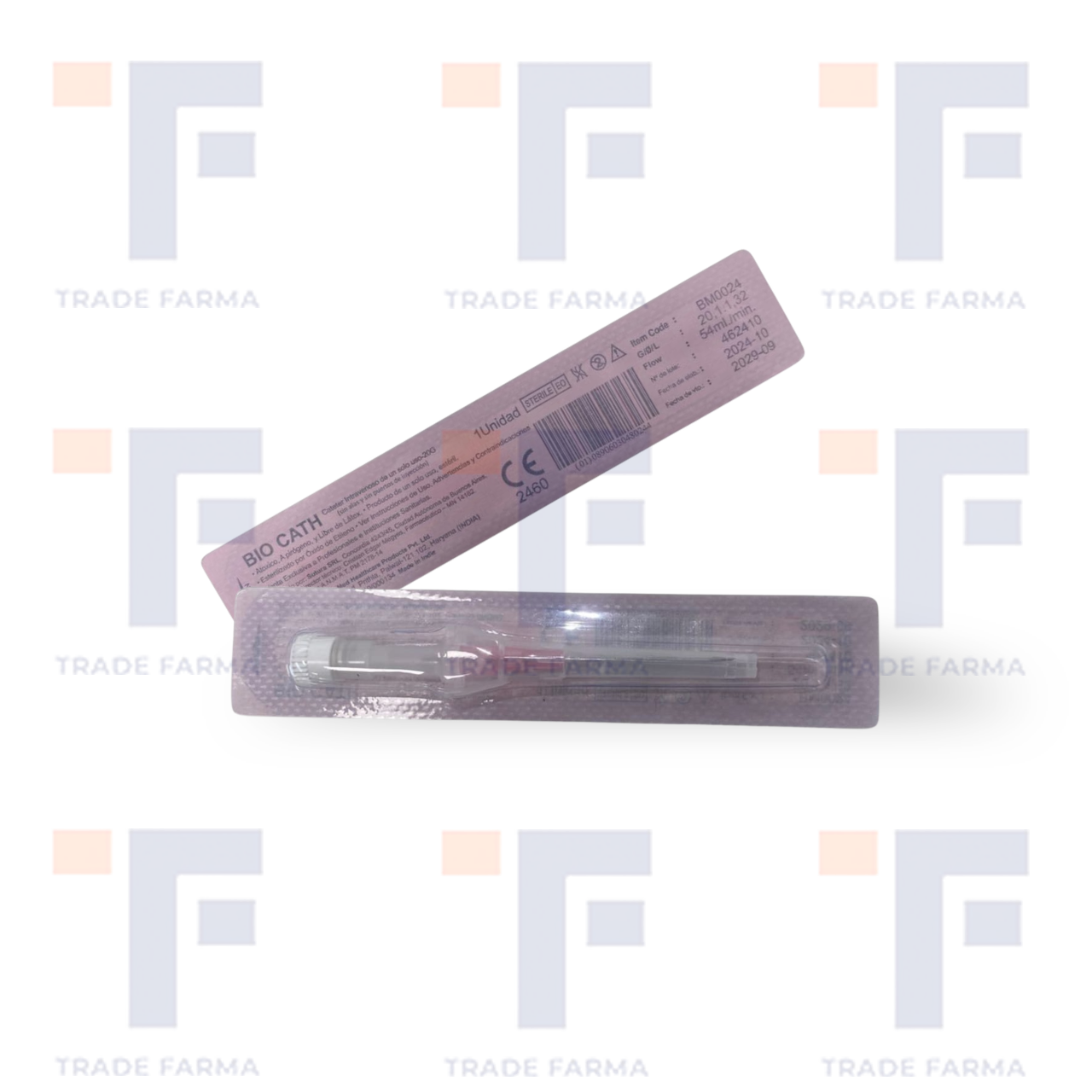 20 G CATETER IV RADIOPACO  CON CANULA DE TEFLON O VIALON Y AGUJA GUIA 20 G (TIPO ABBOCAT)