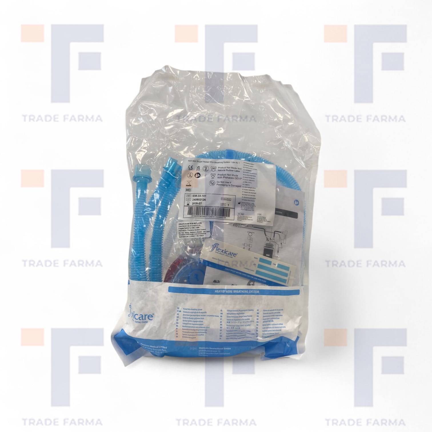 038-33-402 - CIRCUITO PACIENTE CALEFACCIONADO DESCARTABLE DE RAMA UNICA PARA BASE TERMOHUMIFICADORA 